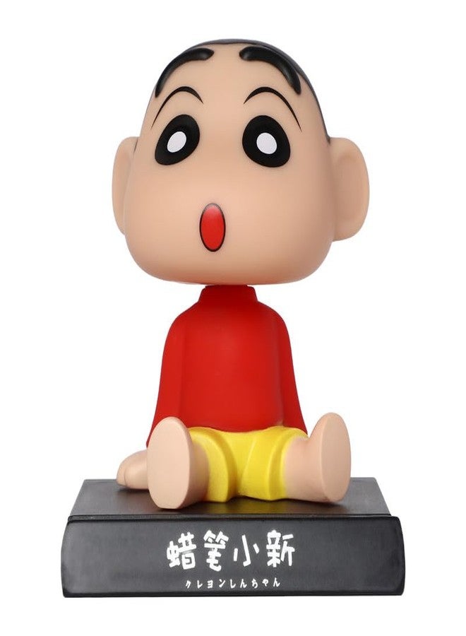 omuda Super Hero Action Figure Limited Edition Bobblehead with Mobile Holder for Car Dashboard, Office Desk & Study Table (Shinchan) - Image 1